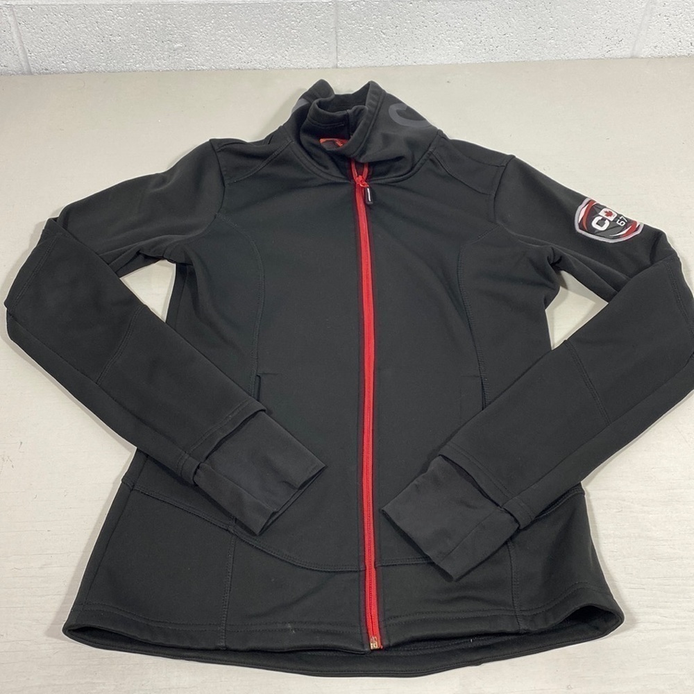 Canadian black and red zippered sweater​​​​​​​​​​​​​​​